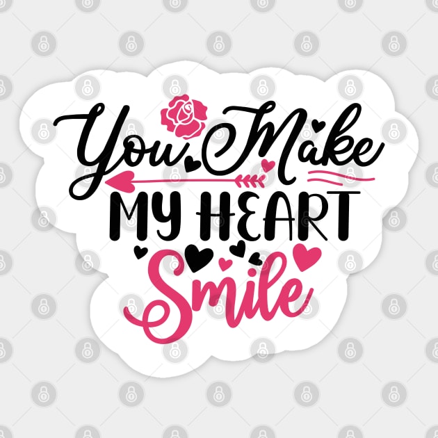 You-Make-My-Heart-Smile Sticker by TEENIE DESIGN